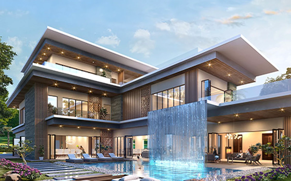 Official developer marketing visual for DAMAC Lagoons, Dubai