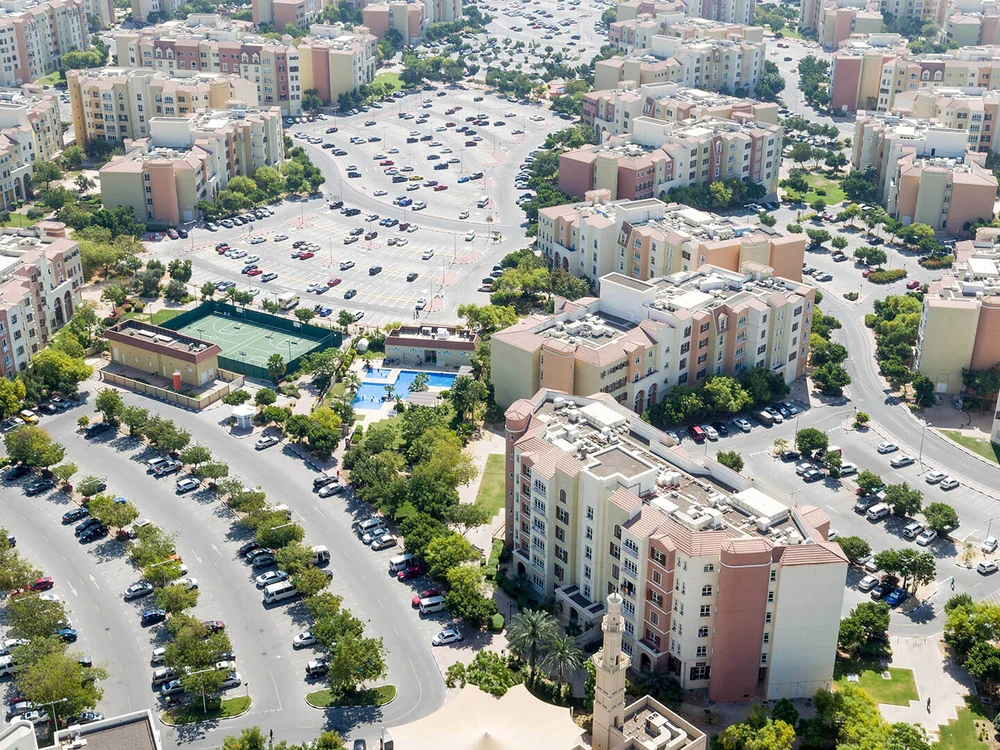 Property and lifestyle photograph in Discovery Gardens, Dubai