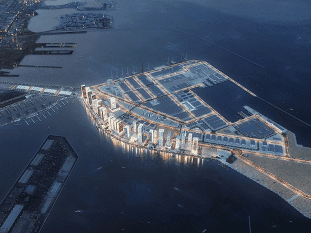 Official developer marketing visual for Dubai Maritime City, Dubai