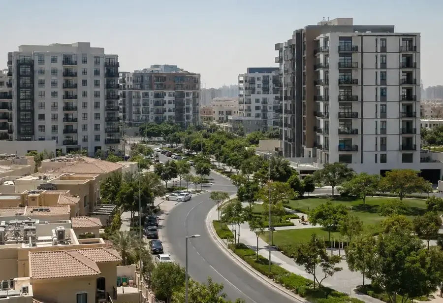 Editorial community visualisation of Jumeirah Village Triangle (JVT), Dubai