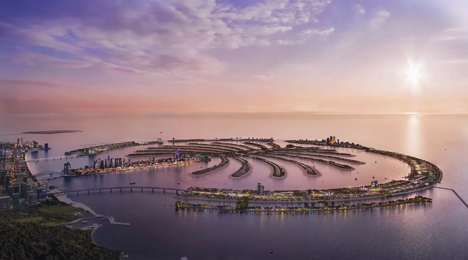 Official developer marketing visual of Palm Jebel Ali, Dubai